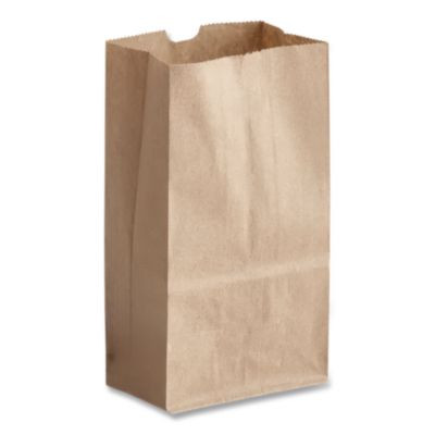 Grocery Paper Bags, 1# Size, 30# Basis Weight, 3.5" x 2.25" x 6.63", Kraft, 500/Bundle