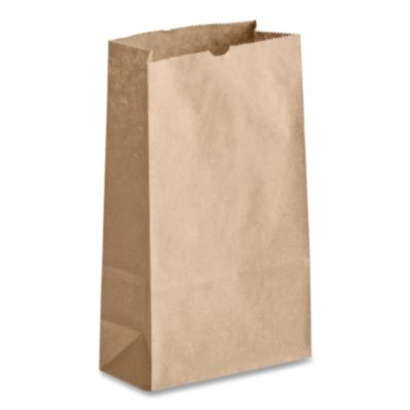 Grocery Paper Bags, 2# Size, 30# Basis Weight, 4.13" x 2.63" x 7.88", Kraft, 500/Bundle
