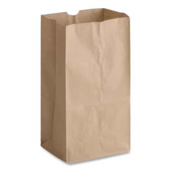 Grocery Paper Bags, 25# Squat Size, 40# Basis Weight, 8.25" x 5.25" x 16.13", Kraft, 500/Bundle