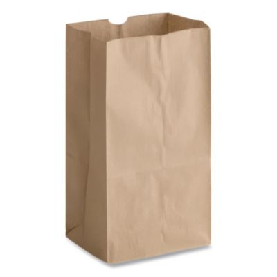 Grocery Paper Bags, 25# Squat Size, 40# Basis Weight, 8.25" x 5.25" x 16.13", Kraft, 500/Bundle