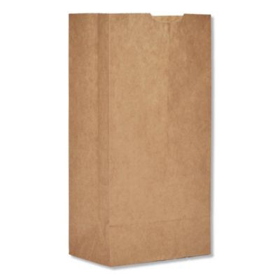 Grocery Paper Bags, 4# Size, 30# Basis Weight, 5" x 3.13" x 9.88", Kraft, 500/Bundle