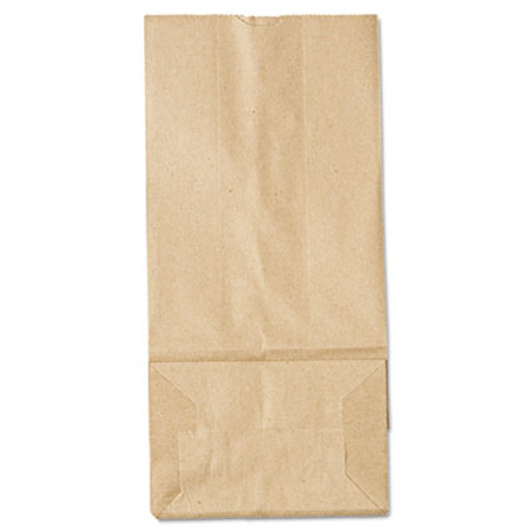 Grocery Paper Bags, 5# Size, 35# Basis Weight, 5.25" x 3.38" x 10.94", Kraft, 500/Bundle