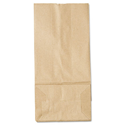 Grocery Paper Bags, 5# Size, 35# Basis Weight, 5.25" x 3.38" x 10.94", Kraft, 500/Bundle