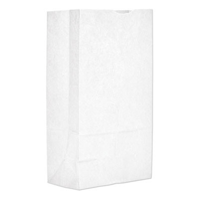 Grocery Paper Bags, 12# Size, 40# Basis Weight, 7" x 4.38" x 13.75", White, 500/Bundle