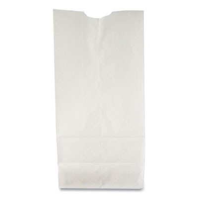 Grocery Paper Bags, 2# Size, 30# Basis Weight, 4.13" x 2.63" x 7.88", White, 500/Bundle