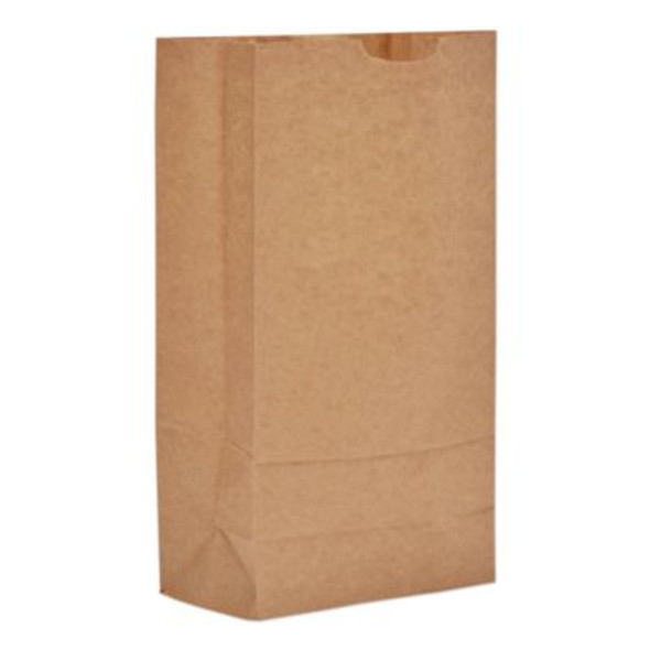 Grocery Paper Bags, 10# Size, Extra-Heavy-Duty, 60# Basis Weight, 7" x 4.38" x 13.75", Kraft, 500/Bundle