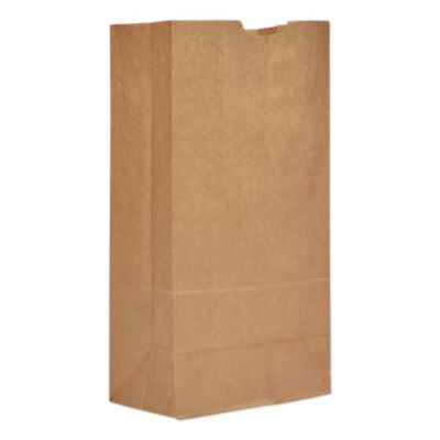 Grocery Paper Bags, 20# Size, Extra-Heavy-Duty, 60# Basis Weight, 8.25" x 5.25" x 16.13", Kraft, 500/Bundle