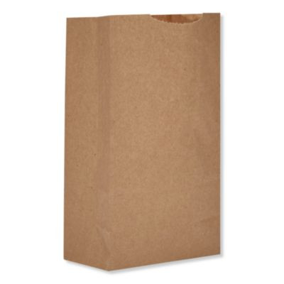 Grocery Paper Bags, 2# Size, X-Heavy-Duty, 50# Basis Weight, 4.13" x 2.63" x 7.88", Kraft, 250 Bags/Pack, 2 Packs/Bundle