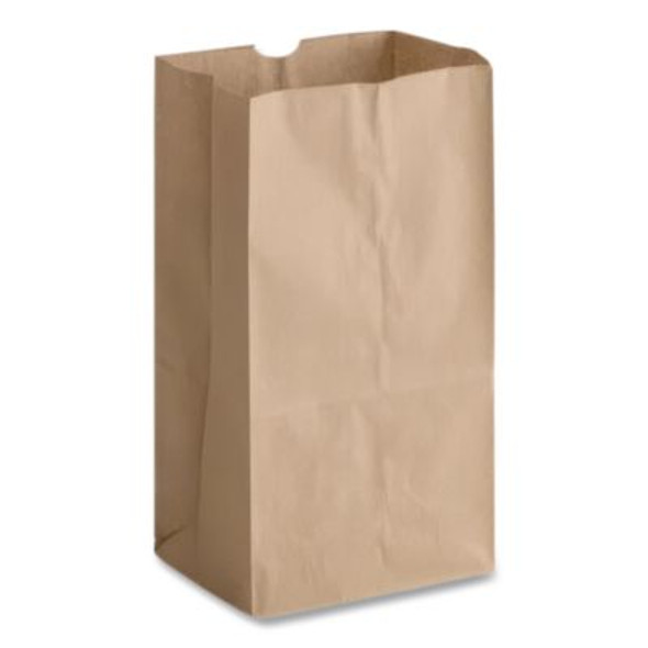 Grocery Paper Bags, 25# Squat Size, Extra-Heavy-Duty, 60# Basis Weight, 8.25" x 5.25" x 16.13", Kraft, 500/Bundle