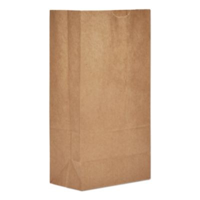 Grocery Paper Bags, 5# Size, Extra-Heavy-Duty, 50# Basis Weight, 5.25" x 3.38" x 10.94", Kraft, 500/Bundle