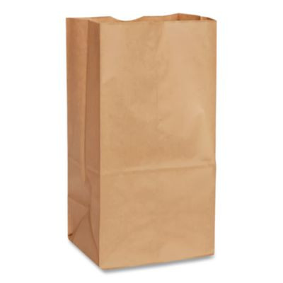 Grocery Paper Bags, 6# Size, Extra-Heavy-Duty, 50# Basis Weight, 5.88" x 3.63" x 11", Kraft, 500/Bundle
