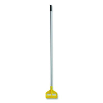 Invader Aluminum Side-Gate Wet-Mop Handle, Vinyl Coating, 60", Gray/Yellow