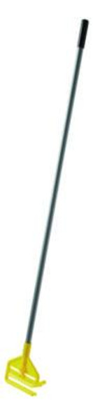 Invader Fiberglass Side-Gate Wet-Mop Handle, 1" Dia x 60", Gray/Yellow