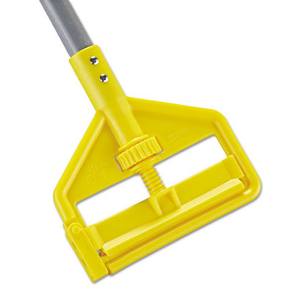Invader Fiberglass Side-Gate Wet-Mop Handle, 1" Dia x 60", Gray/Yellow