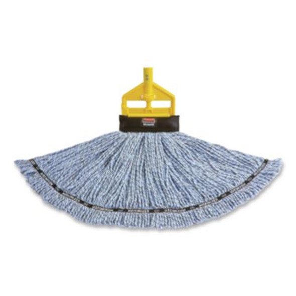 Invader Fiberglass Side-Gate Wet-Mop Handle, 1" Dia x 60", Gray/Yellow