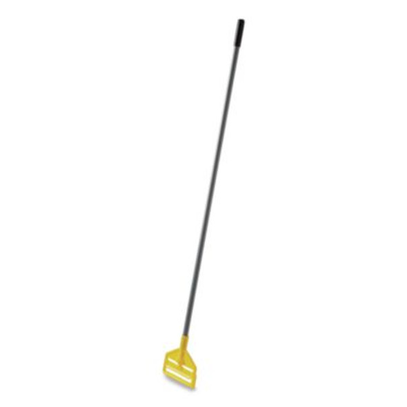 Invader Fiberglass Side-Gate Wet-Mop Handle, 1" Dia x 60", Gray/Yellow