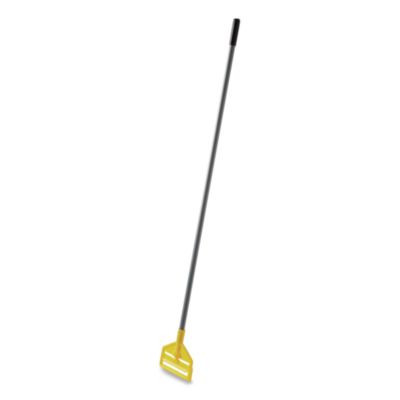 Invader Fiberglass Side-Gate Wet-Mop Handle, 60", Gray/Yellow
