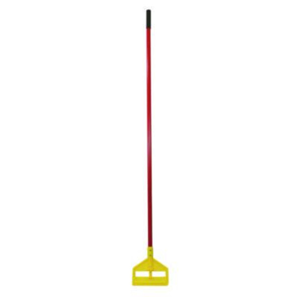 Invader Fiberglass Side-Gate Wet-Mop Handle, 60", Red/Yellow