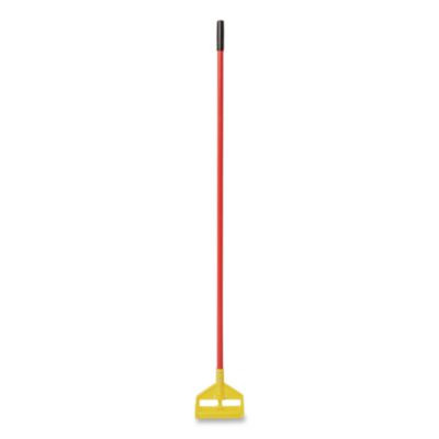 Invader Fiberglass Side-Gate Wet-Mop Handle, 60", Red/Yellow