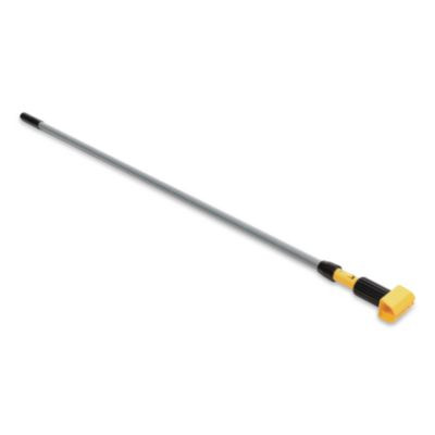 Gripper Aluminum Mop Handle, 1.13" Dia x 60", Gray/Yellow