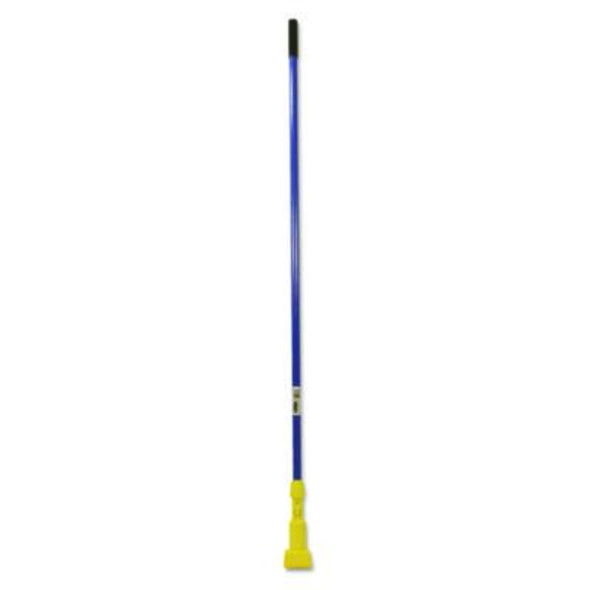 Gripper Fiberglass Mop Handle, 1" Dia x 60", Blue/Yellow