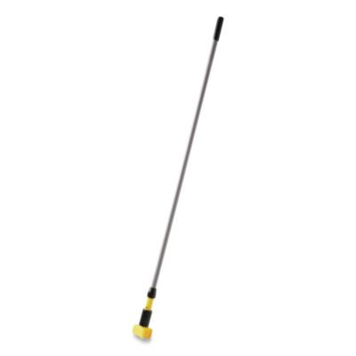 Gripper Fiberglass Mop Handle, 1" Dia x 60", Gray/Yellow