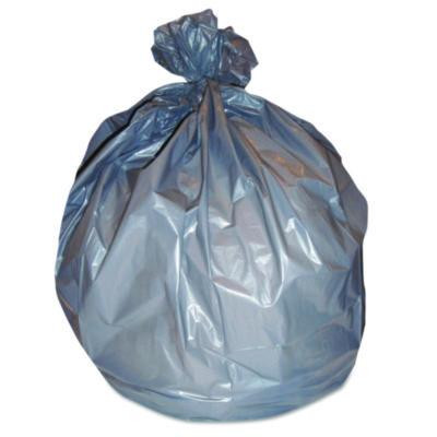 Right Sack Can Liners, 56 Gal, 40.64 Mic, 44" x 55", Gray, 100/Carton