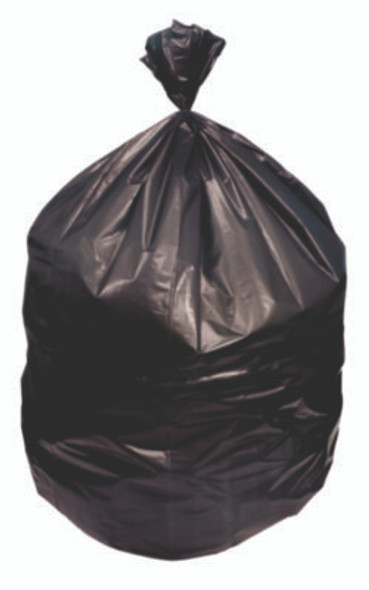 Linear Low Density Can Liners With Accufit Sizing, 32 Gal, 0.9 Mil, 33" x 44", Black, 20 Bags/Roll, 5 Rolls/Carton