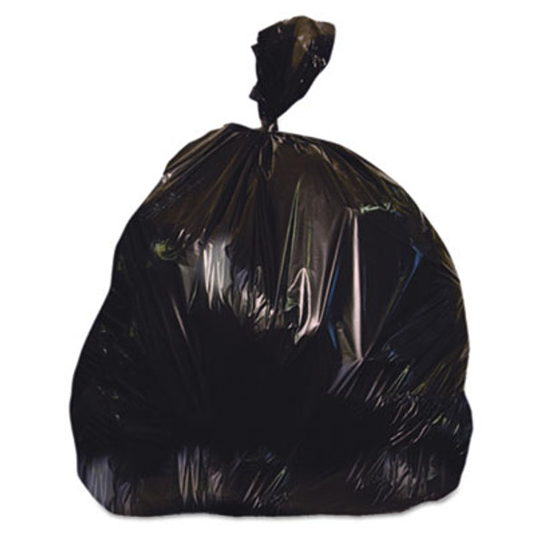 Linear Low-Density Can Liners, 60 Gal, 1.25 Mil, 38" X 58", Black, 100/Carton