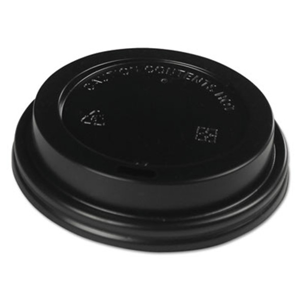 Hot Cup Lids, Fits 10 Oz To 20 Oz Hot Cup, Plastic, Black, 1,000/Carton