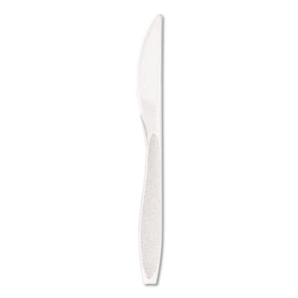 Impress Heavyweight Full-Length Polystyrene Cutlery, Knife, Plastic, White, 1,000/Carton