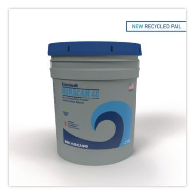 Low Suds Industrial Powder Laundry Detergent, Fresh Lemon Scent, 40 Lb Pail