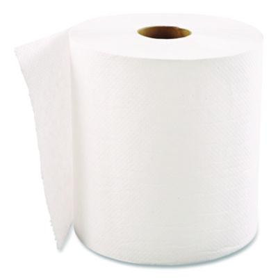 Hardwound Roll Towels, 1-Ply, 8" x 600 Ft, White, 12 Rolls/Carton