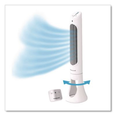 Quietset Whole Room Tower Fan, 5 Speeds, White