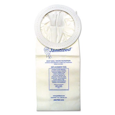 Vacuum Filters Designed To Fit Most Commercial 10 Qt. Backpack Vacs, 10/Pack