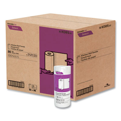 Select Kitchen Roll Towels, 2-Ply, 8 X 11, 85/Roll, 30/Carton