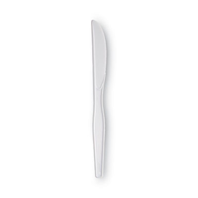 Plastic Cutlery, Heavyweight Knife, White, 100/Box