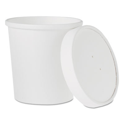 Flexstyle Double Poly Food Combo Packs, 16 Oz, White, Paper, 25/Pack, 10 Packs/Carton