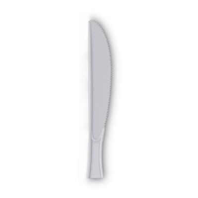 Plastic Cutlery, Heavy Mediumweight Knife, White, 1,000/Carton