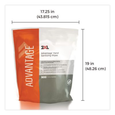 Gym Wipes Advantage, 1-Ply, 6 x 8, Unscented, White, 900/Roll, 4 Rolls/Carton