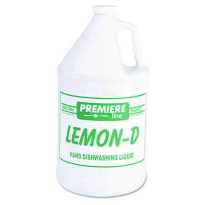 Lemon-D Dishwashing Liquid, Lemon Scent, 1 Gal Bottle, 4/Carton