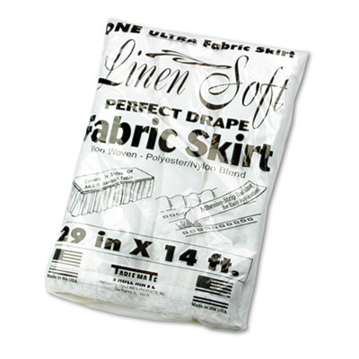 Table Set Linen-Like Table Skirting, Polyester, 29" X 14 Ft, White