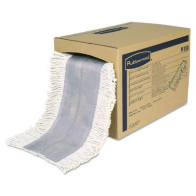 Cut To Length Dust Mops, Cotton, White, Cut-End, 5 X 40 Ft, 1 Box
