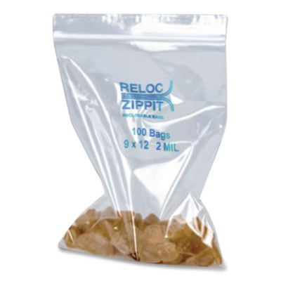 Zippit Resealable Bags, 2 Mil, 9" X 12", Clear, 1,000/Carton