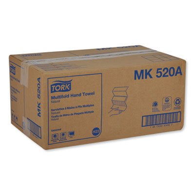 Multifold Hand Towel, 1-Ply, 9.13 x 9.5, Natural, 250/Pack, 16 Packs/Carton