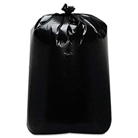 Low-Density Can Liners, 60 Gal, 1.6 Mil, 22" x 58", Black, Flat Pack, 100/Carton