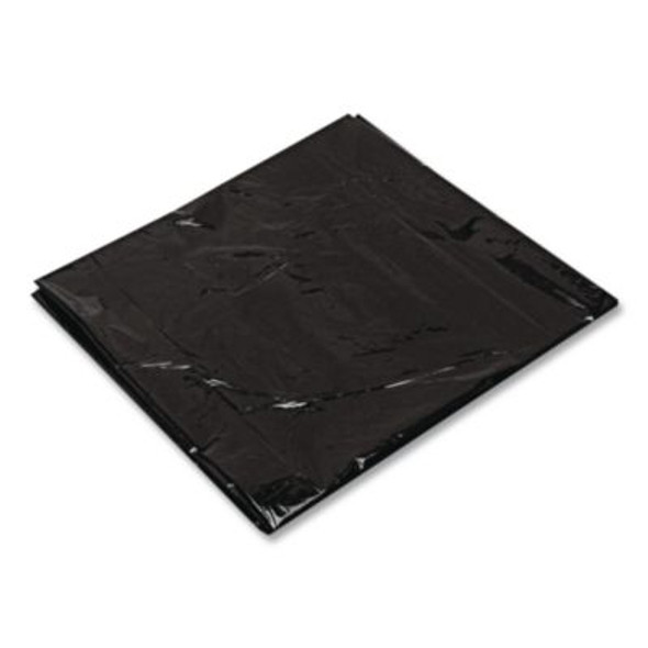 Low-Density Can Liners, 45 Gal, 1.25 Mil, 23" x 46", Black, Flat Pack, 100/Carton