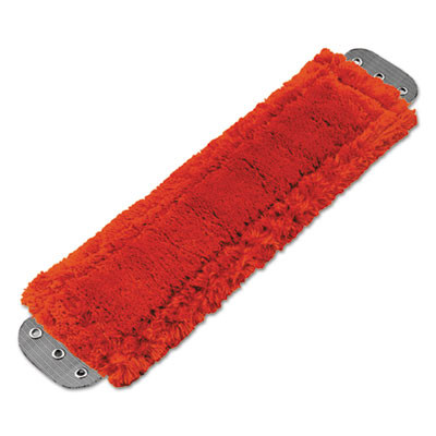 Smartcolor Thick-Pile Restroom Micromop Pads, Microfiber, Heavy-Duty, 16 x 5, Red