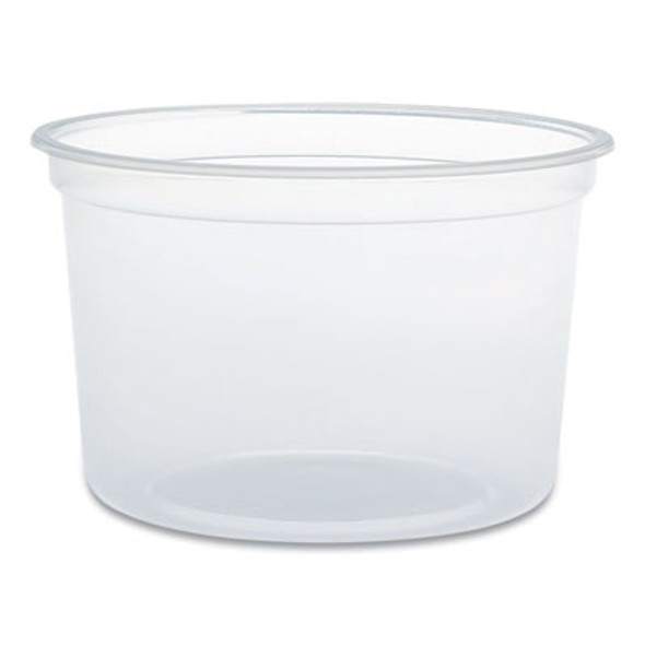 Microgourmet Food Container, 16 Oz, Translucent, Plastic, 50/Pack, 10 Packs/Carton