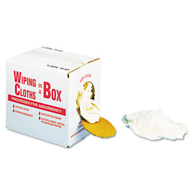 Multipurpose Reusable Wiping Cloths, Cotton, 5 Lb Box, Assorted Sizes And Colors